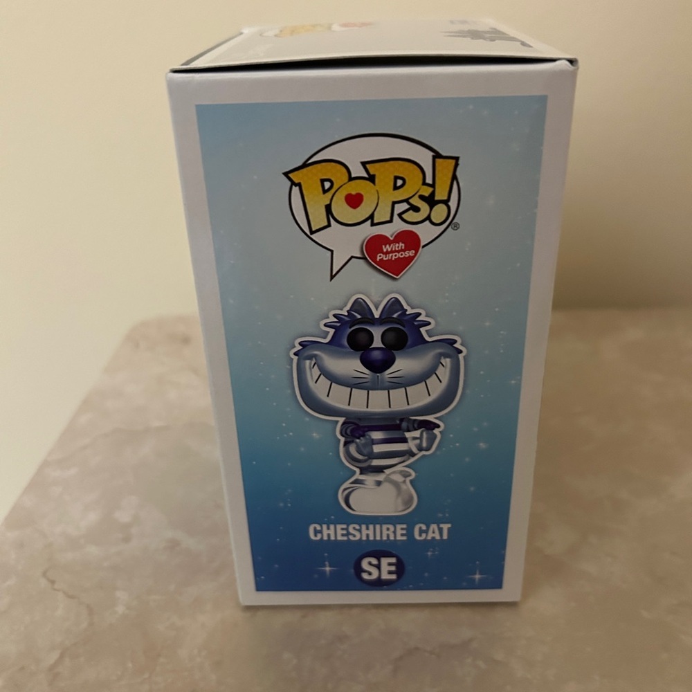 Disney Alice in Wonderland Make a Wish Metallic Blue Cheshire Cat Funko Pop NWOT - Picture 3 of 6